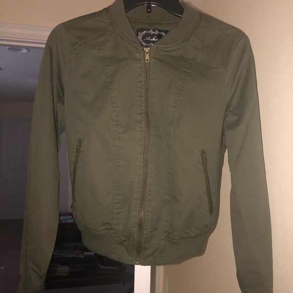 Bomber Olive Green Jacket - Picture 1 of 2